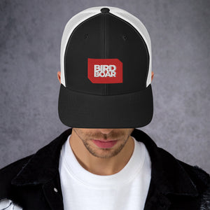 Trucker cap with red logo