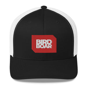 Trucker cap with red logo